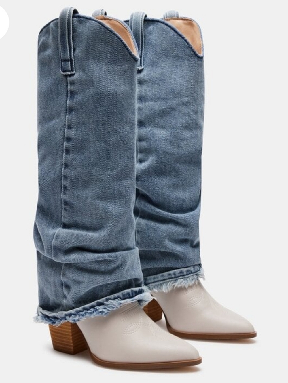 Steve Madden Lassy Denim Cowboy Boots